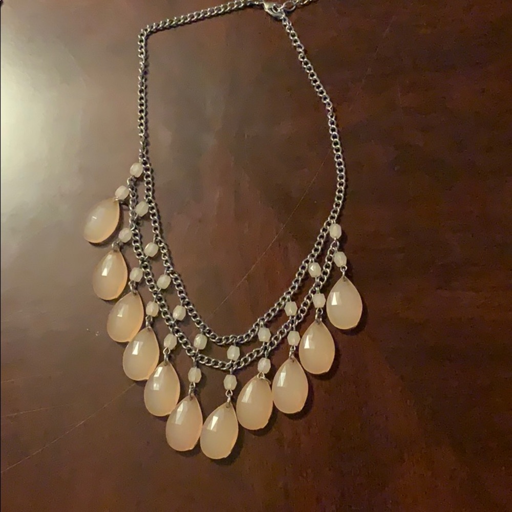 Peach statement necklace
